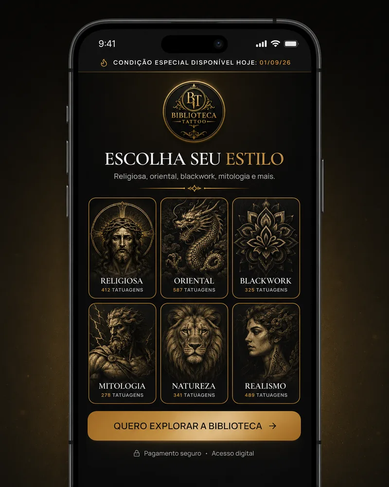 Etapa 1: escolha seu estilo na Biblioteca Tattoo