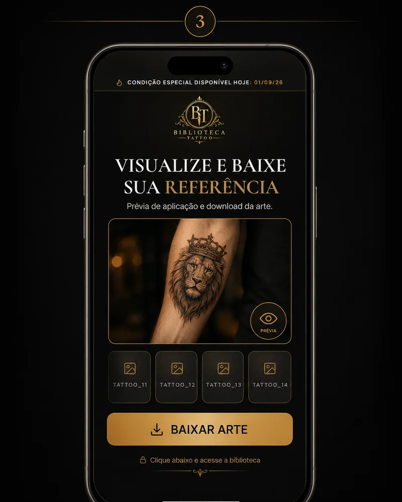 Etapa 4: visualize e baixe sua referência na Biblioteca Tattoo